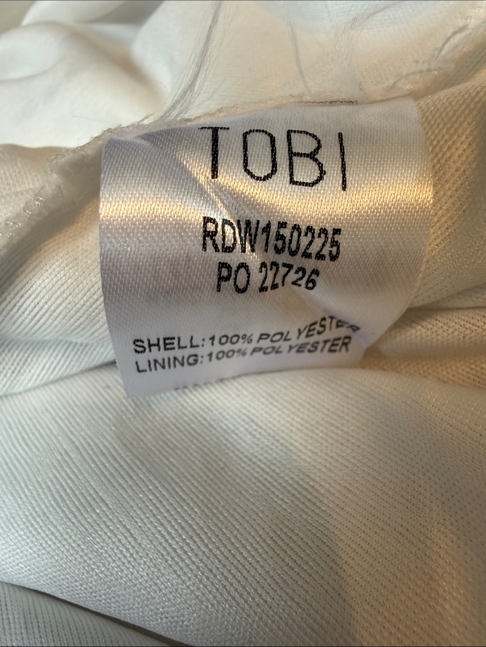 TOBI Cream Floral Deep V-Neck Sleeveless Dress Size Medium - Picture 9 of 9